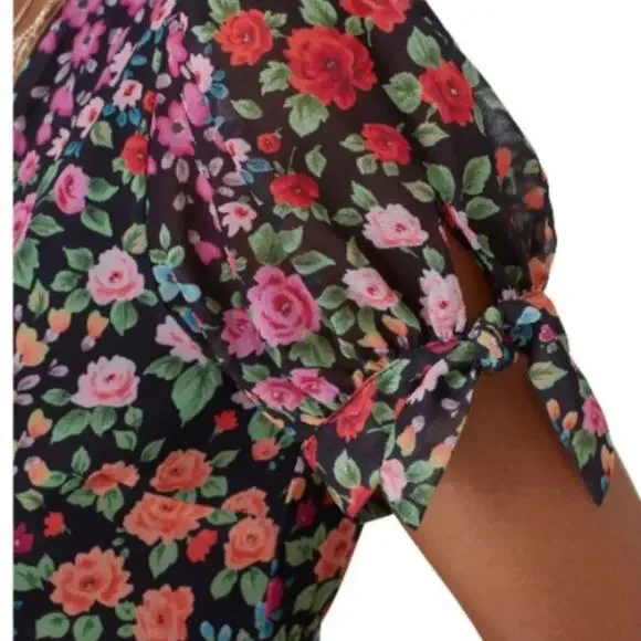 NWT Yumi Kim Kingston Garden Bella Dress sz XXS Black Floral *bump friendly* - Picture 6 of 14